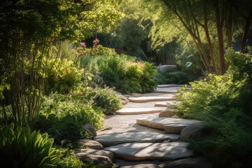 A Modern Pathway in a Stunning Home Garden 3. Generative AI