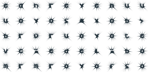 sparkles shape and fire flakes shape Set 50