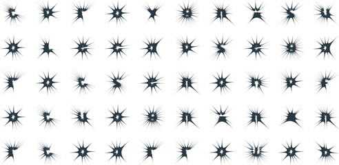 sparkles shape and fire flakes shape Set 50