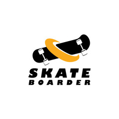 Skate board extreme sport logo design