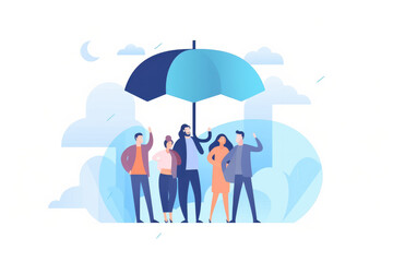 Group Insurance Vector illustration.