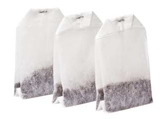 tea bags on transparent background. png file
