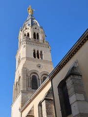 Basilique Notre-Dame de Fourvière - Lyon - obrazy, fototapety, plakaty