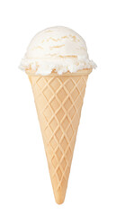 ice cream with cone on transparent background. png file