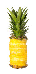 Pineapple slices on transparent background. png file