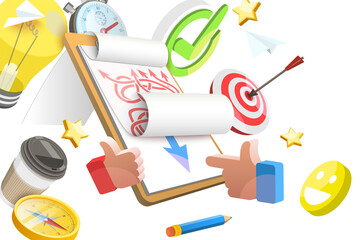 3D  Conceptual Illustration of Finding a Simple Solution