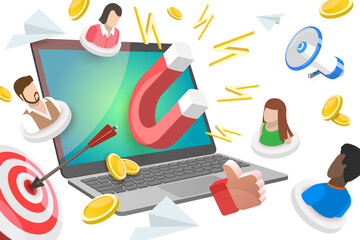 3D  Conceptual Illustration of Customer Retention Strategy