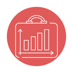 Decent work and economic growth color line icon.