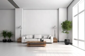 Fototapeta na wymiar Modern luxury living room | Modern interior living room design | 3d rendering of modern living room with white sofa | Panoramic grey living room | Colourful living room interior ,Generative AI