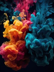 "Inkblot Dreams": A series of abstract images featuring a marbled ink effect. This technique involves dropping ink onto a surface and then swirling the colors together to create a unique, abstract