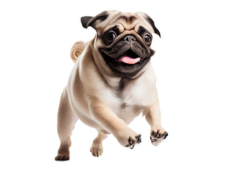 pug dog PNG file on transparent background Easy for assembling in projects. generative AI