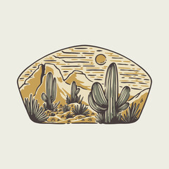 Beauty desert graphic illustration vector art t-shirt design