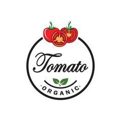 tomato logo design template illustration vector