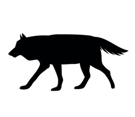 wolf vector silhouette black one
