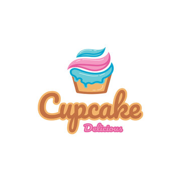 Cupcake Logo design vector illustration template. Cupcake bakery icon.cake store,caker shop ,vector