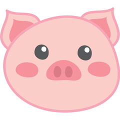 Cute Pig Head