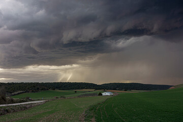 Obraz premium storm clouds over the field