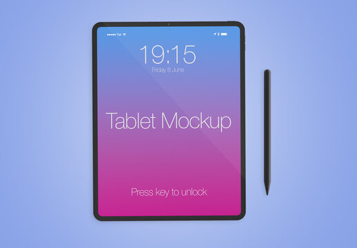 Tablet Mockup - Top View