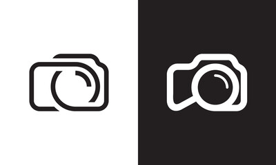 camera photography logo design icon vector