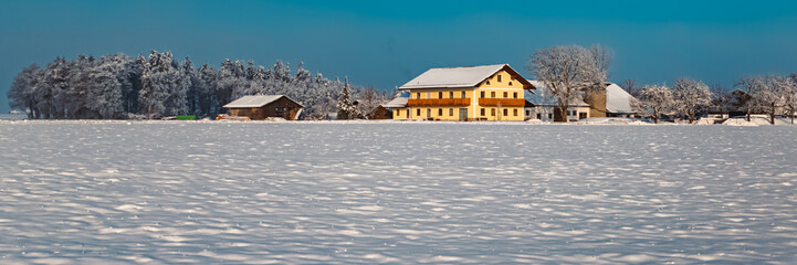 Winter view near Pirach, Bavaria, Germany