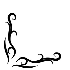 Frame Border, Vector calligraphy swirls, swashes, ornate motifs and scrolls.