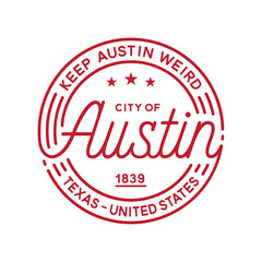 Austin Texas Vector design template. Austin Texas logotype. Vector and illustration.