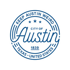Austin Texas Vector design template. Austin Texas logotype. Vector and illustration.