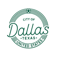 City of Dallas vector design template. Dallas Texas logotype. Vector and illustration.