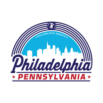 Philadelphia, Pennsylvania. Logo design template. Vector and illustration.