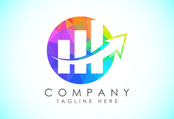 Finance and accounting logo low poly art style design vector template, Business finance logo