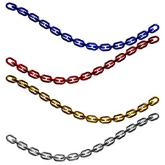 Chain with colour transparent background