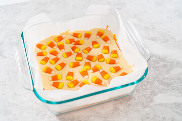 Candy corn fudge