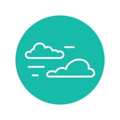 Cloud black line icon. Atmospheric phenomenon.