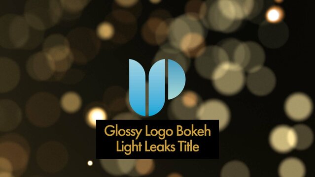 Glossy Logo Bokeh Light Leaks Title