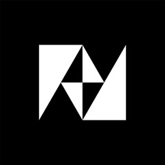 Letter N bolt abstract logo design