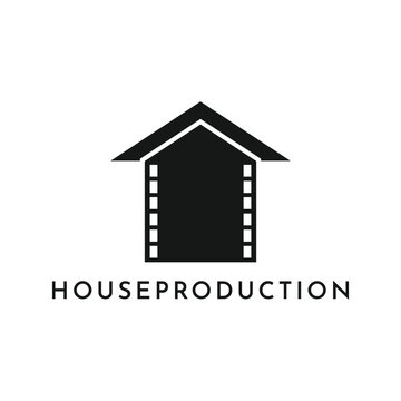 Creative illustration modern film house production logo icon vector template