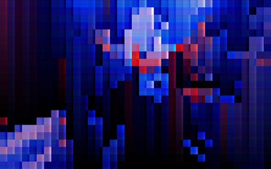 Fototapeta na wymiar Modern 3D vertical bar stripe patterns. Blue abstract mosaic stripes. Blue background design. Suitable for presentation, template, card, book cover, poster, website, etc.