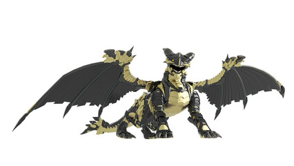 Fototapeta premium mech dragon is ready for war