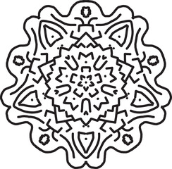Hand drawn floral mandala background design.