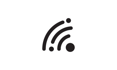 wifi signal logo design. connection symbol icon vector