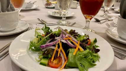 salad in a restaurant