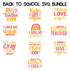 Fototapeta premium Back to School SVG Bundle