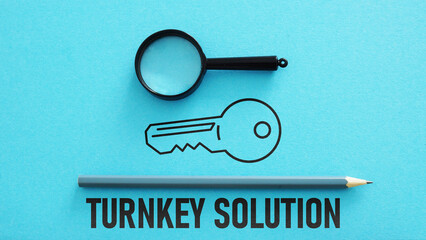 Turnkey Solution is shown using the text and picture of key
