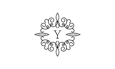 Simple, stylish and elegant letter Y logo. Monogram vector illustration template.