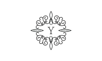 Simple, stylish and elegant letter Y logo. Monogram vector illustration template.