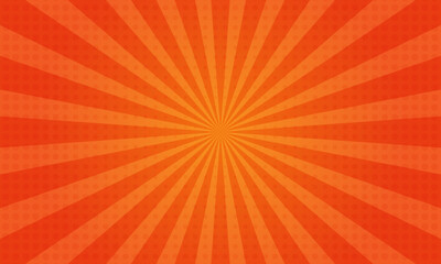 Pop art orange background comic cartoon