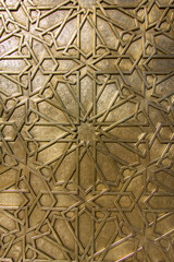Palacio Real de Fez. Detalle de la puerta de bronce.