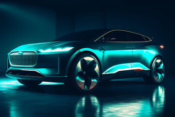 Obraz na płótnie Canvas Futuristic Car Design, made with generative AI