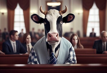 Dairy Cow Political Party Member Running For Office Generative AI