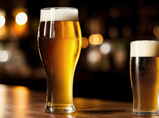 glass of beer on the table